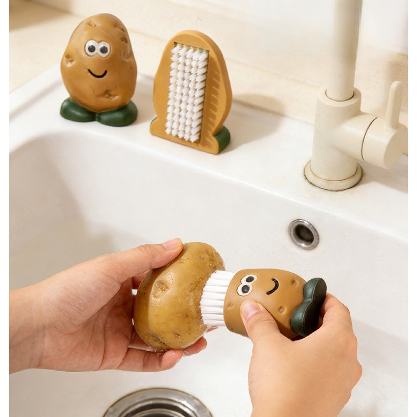Brosse pomme de terre en forme de pomme de terre
