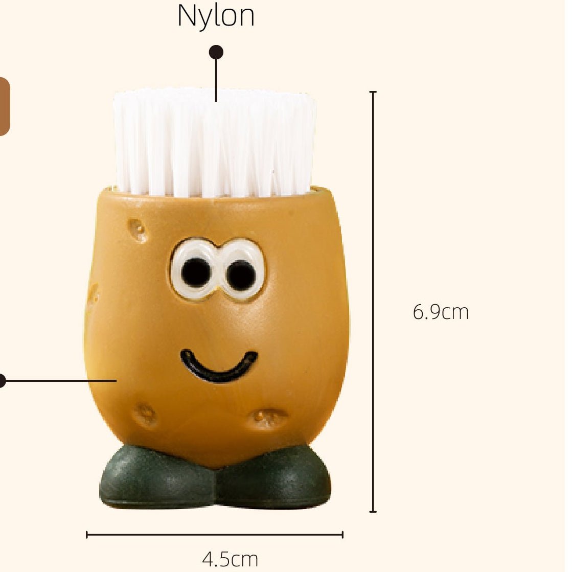 Econome vient avec brosse aussi en forme de pomme de terre