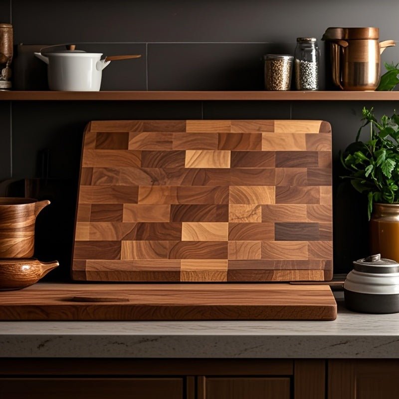 Planche à découper bois à damier en acacia