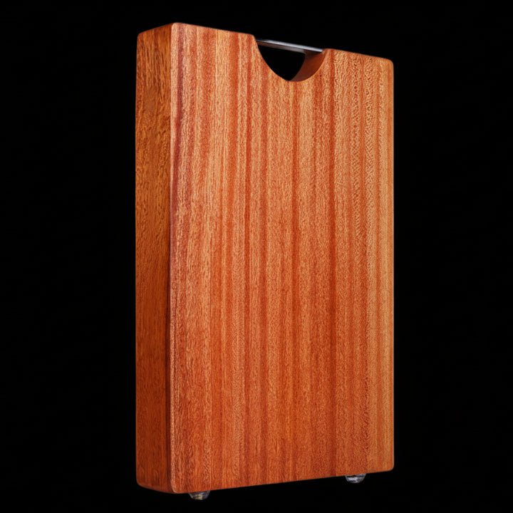 Planche en bois à découper en ébène avec poignée en inox