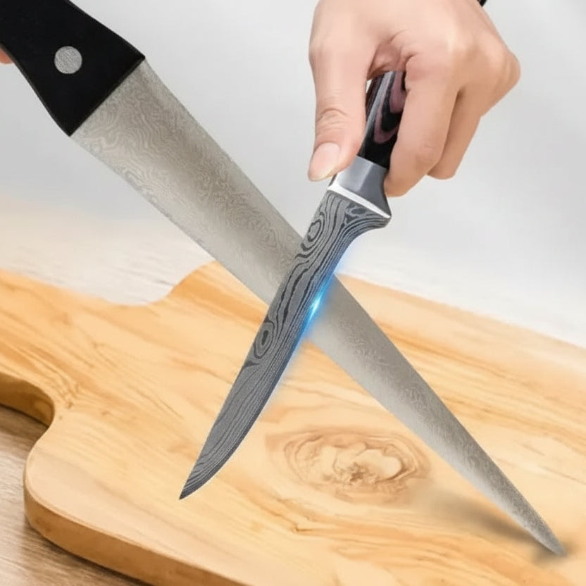 mouvement d'affûtage sur fusil à aiguiser pointu