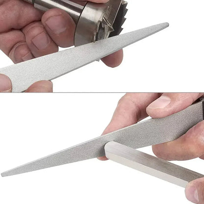 fusil à aiguiser en démonstration d'affûtage