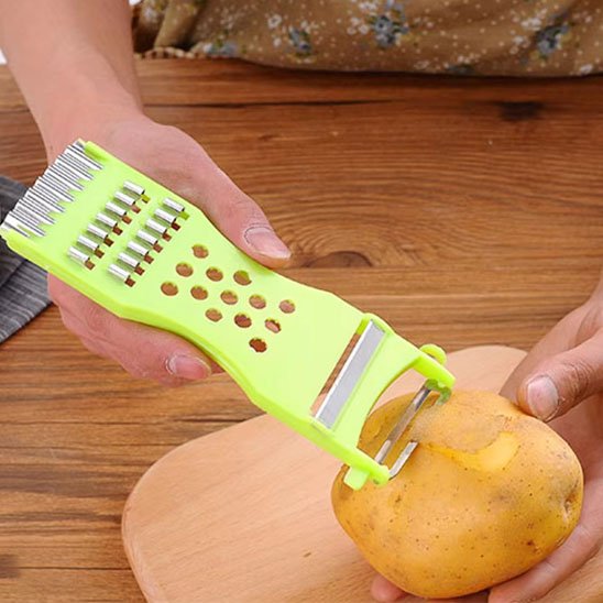 Coupe legume manuel avec éplucheur intégré