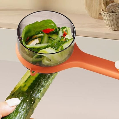 Éplucheur à légumes innovant avec bac récupérateur de peaux