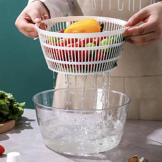 Essoreuse à Salade électrique - Déshydrateur Fruits Et Légumes - 3 L, Rechargeable USB - Compacte Et Facile à Utiliser