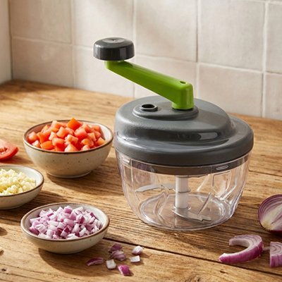 Hachoir manuel à manivelle et compact de 520 ml 