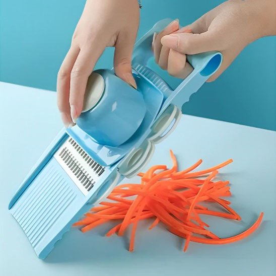 Mandoline cuisine bleue