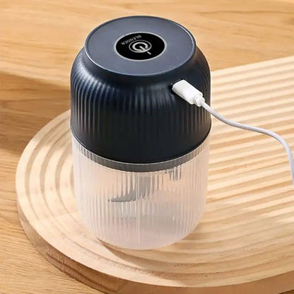 mini hachoir electrique bleu foncé rechargeable