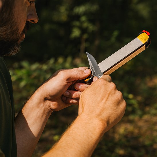 Pierre a aiguiser portative