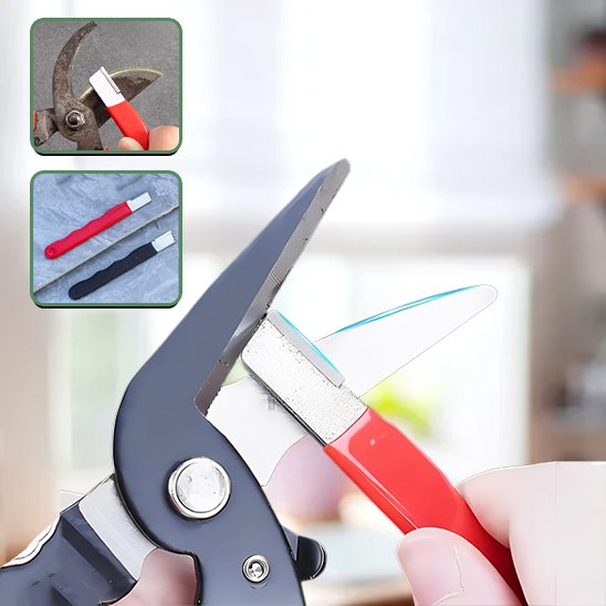 Sécateur aiguisé par affuteur de couteau